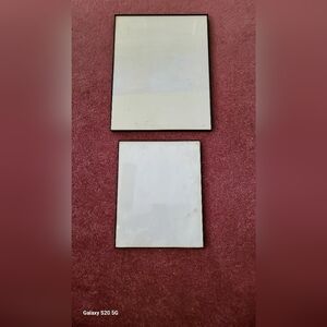2 black pop out glass picture frame